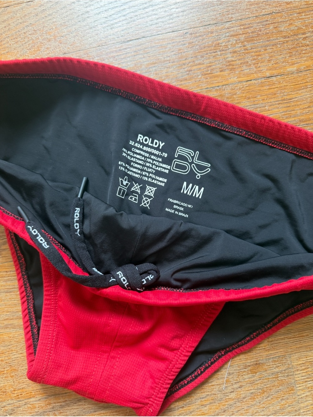 Classic Red Men's Swim Briefs — Low-Rise Support - Picture 3 of 3